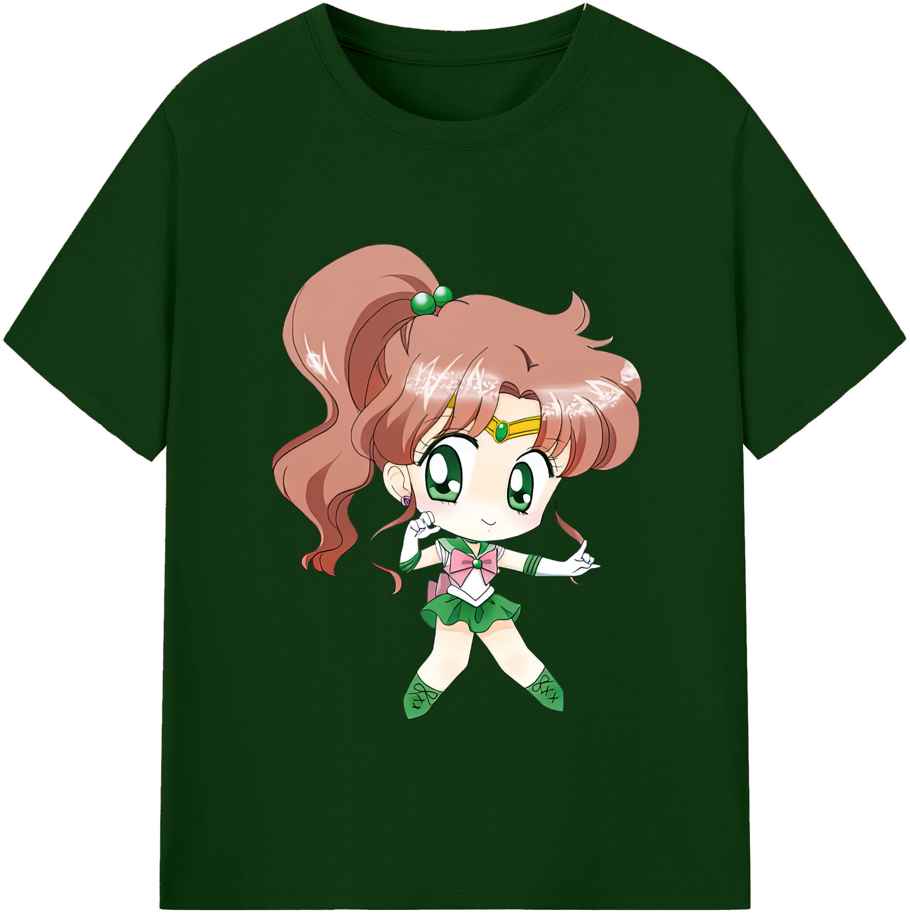 （画像用） 美少女戦士セーラームーン 木野 まこと きの まこと Sailor Moon Kino Makoto （セーラージュピター；Sailor Jupiter） 綿100％半袖Tシャツ（フロントプリント）